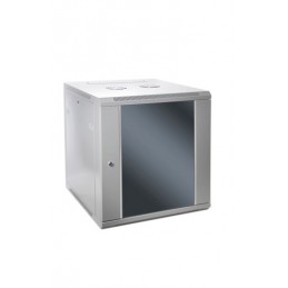 SOMI Networks | 4U, 19 Network Wall Cabinet | 4U-60/45C | Gray | With Front Glass Doors Assembled | Depth: 45 cm