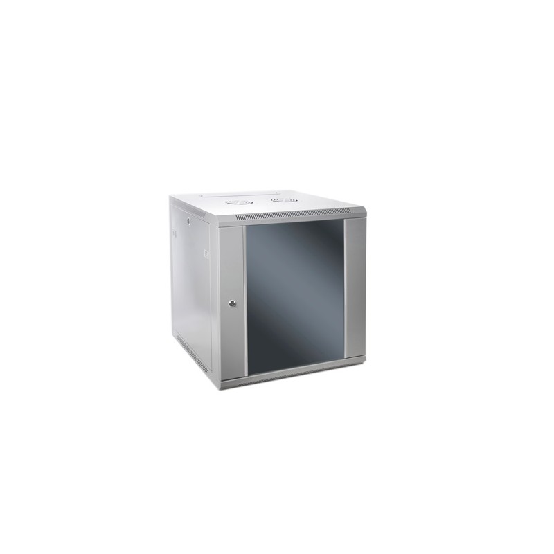 SOMI Networks | 6U, 19 Network Wall Cabinet | 6U-60/40C | Gray | With Front Glass Doors Assembled | Depth: 40 cm