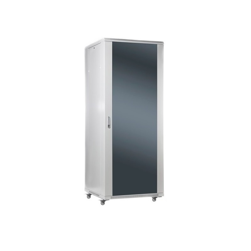 SOMI Networks | 27U, 19 Freestanding Cabinet | 27U-60/60NAC | Gray | Max Load 800kg Removable and Lockable Side Panels Glass Doo