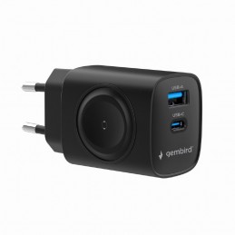 Gembird 2-in-1 20 W Apple Watch and Phone Fast Charger | TA-UC-PDQCW20-01-BK