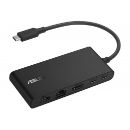 Asus Dual 4K USB-C Dock DC201 | Ethernet LAN (RJ-45) ports 1 | USB 3.0 (3.1 Gen 1) Type-C ports quantity 3 | HDMI ports quantity