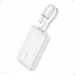 Anker | Power Bank | A1681H21 | 20000 mAh | USB-C 30W, Lightning 27W | Built-In USB-C and Lightning Cables | White