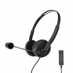 Energy Sistem Headset Office 2+ Black, USB and 3.5 mm plug, volume control, retractable boom mic. | Energy Sistem | Wired Earpho