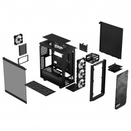 Fractal Design | Meshify 2 Compact Lite RGB | Side window | Black TG Light | Mid-Tower | Power supply included No | ATX