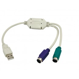 Logilink | Adapter USB to PS/2 x2 :. | Grey | USB M | 2x Mini DIN 6-pin FM | 0.2 m