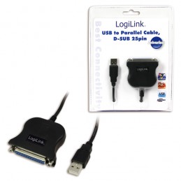 Logilink | USB 2.0 adapter to Paralel (LPT) DB25 , 1,8m | USB-A to LPT USB A male | DB25