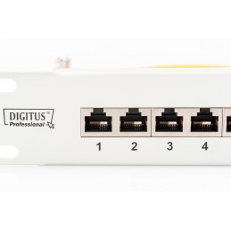 Digitus | Patch Panel | DN-91624S | White | Category: CAT 6 Ports: 24 x RJ45 Retention strength: 7.7 kg Insertion force: 30N max