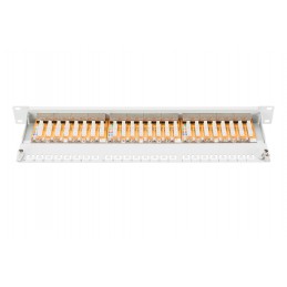 Digitus | Patch Panel | DN-91624S | White | Category: CAT 6 Ports: 24 x RJ45 Retention strength: 7.7 kg Insertion force: 30N max