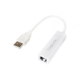 Logilink | Fast Ethernet USB 2.0 to RJ45 Adapter: | 0.115 m | White | USB-A to RJ45