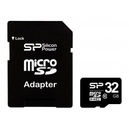 Silicon Power | 32 GB | MicroSDHC | Flash memory class 10 | SD adapter