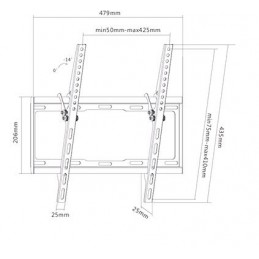 Sunne | Wall mount | 32-55-ET | Tilt | 32-55 " | Maximum weight (capacity) 35 kg | Black