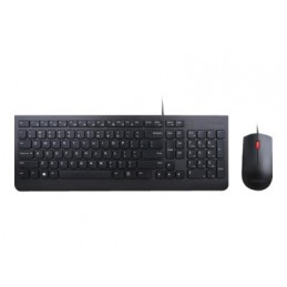 Lenovo | Essential | Essential Wired Keyboard and Mouse Combo - US English with Euro symbol | Black | Keyboard and Mouse Set | W