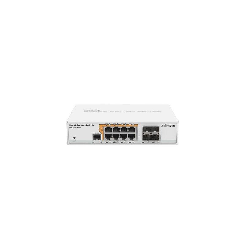 MikroTik | Cloud Router Switch CRS112-8P-4S-IN | Web managed | Desktop | Gigabit Ethernet (copper) ports quantity 8 | SFP ports 