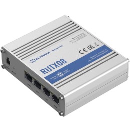 Industrial Router | RUTX08 | No Wi-Fi | 10/100/1000 Mbit/s | Ethernet LAN (RJ-45) ports 4 | Mesh Support No | MU-MiMO No | No mo