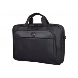 PORT DESIGNS | 105064 | HANOI II CLAMSHELL | Fits up to size 15.6 " | Messenger - Briefcase | Black | Shoulder strap