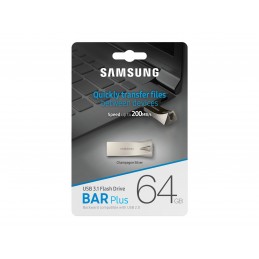 Samsung | BAR Plus | MUF-64BE3/APC | 64 GB | USB 3.1 | Silver