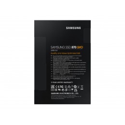 Samsung | SSD | 870 QVO | 4000 GB | SSD form factor 2.5" | Solid-state drive interface SATA III | Read speed 560 MB/s | Write sp