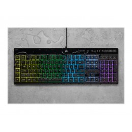 Corsair | Rubber Dome | Gaming Keyboard | K55 RGB PRO | Gaming keyboard | Wired | RGB LED light | US | Black