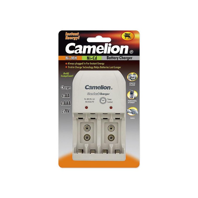 Camelion | Plug-In Battery Charger | BC-0904S | 2x or 4xNi-MH AA/AAA or 1-2x 9V Ni-MH