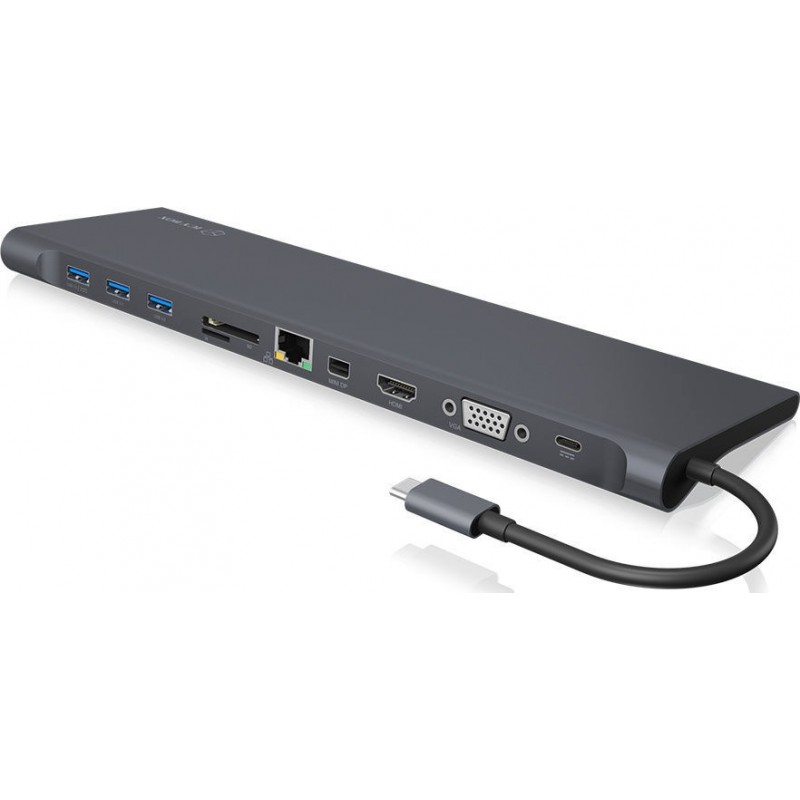 Raidsonic | Icy Box | IB-DK2102-C DockingStation | Dock | Ethernet LAN (RJ-45) ports 1 | VGA (D-Sub) ports quantity 1 | USB 3.0 