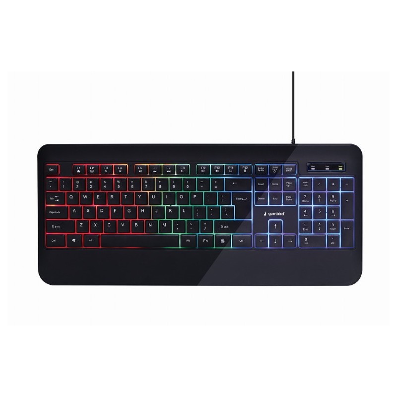 Gembird | Multimedia Keyboard | KB-UML-03 | Multimedia | Wired | US | Black