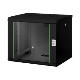 Digitus | Wall Mounting Cabinet | DN-19 09-U-SW | Black | IP protection class: IP20 Front door: Glass door, single opening Cabin