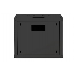 Digitus | Wall Mounting Cabinet | DN-19 09-U-SW | Black | IP protection class: IP20 Front door: Glass door, single opening Cabin