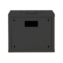 Digitus | Wall Mounting Cabinet | DN-19 09-U-SW | Black | IP protection class: IP20 Front door: Glass door, single opening Cabin