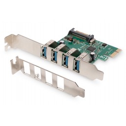 Digitus | USB 3.0, 4 Port, PCI Express Add-On card 4 Ports A/F External, VL805 chipset | DS-30221-1