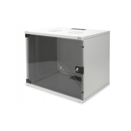 Digitus | 9U wall mounting cabinet | DN-19 09-U-S-1 | Grey | Safety class rating IP20. Lockable safety-glass door. 200 door open