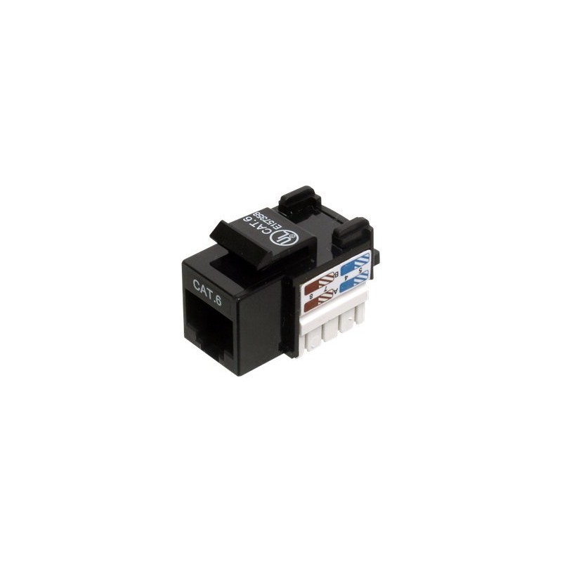 Class E CAT 6 Keystone Jack | DN-93601 | Unshielded RJ45 to LSA | Cable installation via LSA strips, color coded according to EI