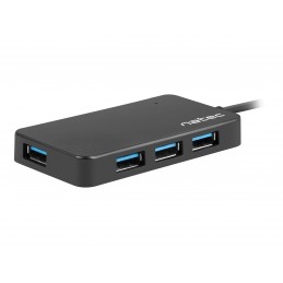 Natec | 4 Port Hub With USB 3.0 | Moth NHU-1342 | Black | 0.15 m