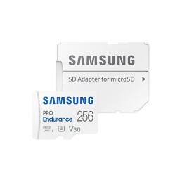 Samsung | PRO Endurance | MB-MJ256KA/EU | 256 GB | MicroSD Memory Card | Flash memory class U3, V30, Class 10 | SD adapter