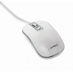 Gembird | Optical USB mouse | MUS-4B-06-WS | Optical mouse | White/Silver