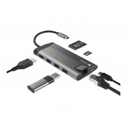 Natec | USB-C Multiport Adapter | NMP-1690 | Grey | USB Type-C | 0.15 m