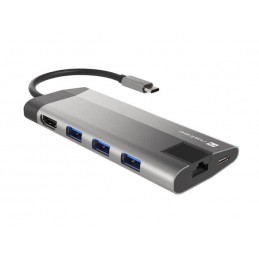 Natec | USB-C Multiport Adapter | NMP-1690 | Grey | USB Type-C | 0.15 m