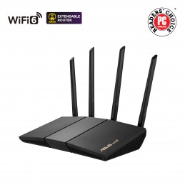 Wireless AX3000 Dual Band WiFi 6 | RT-AX57 | 802.11ax | 2402+574 Mbit/s | 10/100/1000 Mbit/s | Ethernet LAN (RJ-45) ports 4 | Me