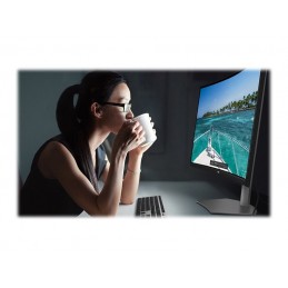 Dell | Curved Monitor | S3221QSA | 32 " | VA | UHD | 16:9 | 60 Hz | 4 ms | 3840 x 2160 | 300 cd/m | HDMI ports quantity 2 | Whit