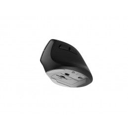 Natec | Vertical Mouse | Crake 2 | Vertical Mouse | Wireless | Bluetooth, 2.4GHz | Black