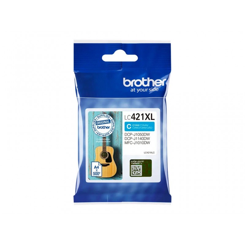 Brother LC421XLC Ink Cartridge, Cyan | Brother LC421XLC | Ink cartridge | Cyan