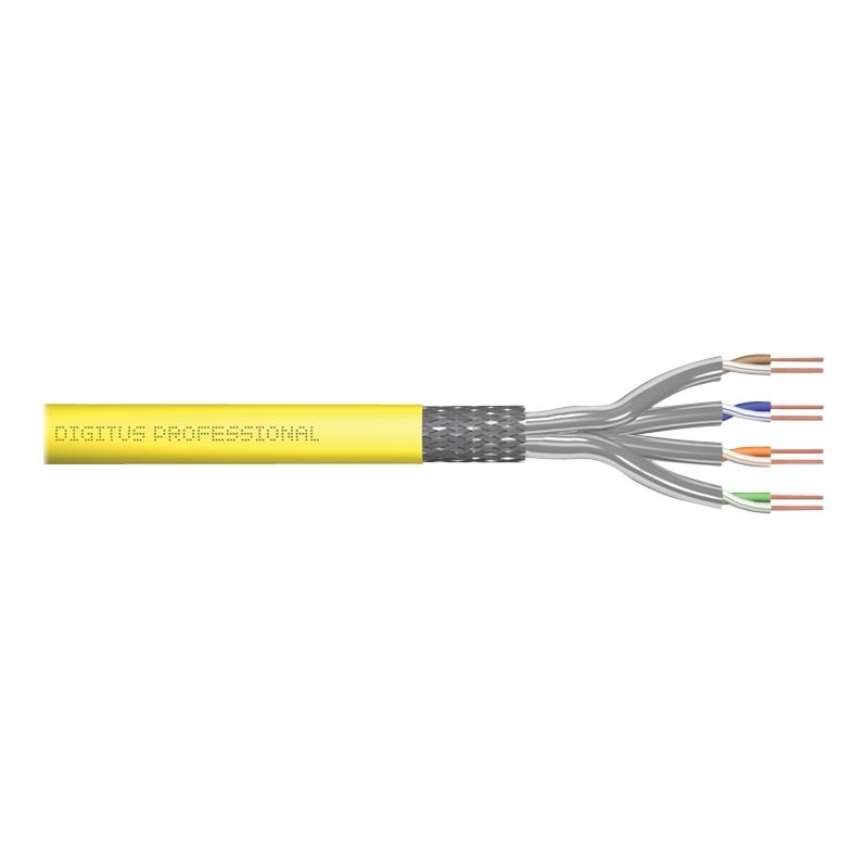 Digitus | Cat 7A class FA, S/FTP, Twisted Pair installation cable, simplex, 1500 MHz | DK-1744-A-VH-10-P