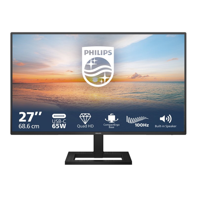 Philips 27E1N1600AE/00 | 27 " | IPS | 16:9 | 100 Hz | 4 ms | 2560 x 1440 pixels | 350 cd/m | HDMI ports quantity 1 | Warranty 36