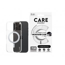 CARE Feature Case | Back cover | Apple | iPhone 16 PRO | Recycled plastic | Silver | Kickstand & MagSafe