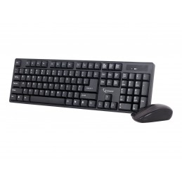 Gembird | Keyboard and mouse | KBS-W-01 | Keyboard and Mouse Set | Wireless | Mouse included | Batteries included | US | Black |