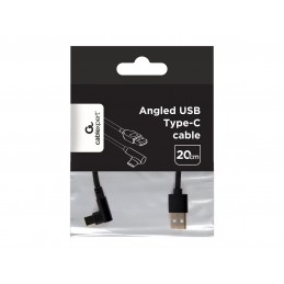 Gembird | Angled USB Type-C charging and data cable | CC-USB2-AMCML-0.2M