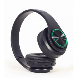 Gembird | Stereo Headset with LED Light Effects | BHP-LED-01 | Bluetooth | On-Ear | Wireless | Black