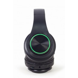 Gembird | Stereo Headset with LED Light Effects | BHP-LED-01 | Bluetooth | On-Ear | Wireless | Black