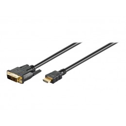 Goobay | Black | DVI-D male Single-Link (18+1 pin) | HDMI male (type A) | HDMI to DVI-D | 1.5 m