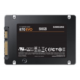 Samsung | SSD | 870 EVO | 500 GB | SSD form factor 2.5" | Solid-state drive interface SATA III | Read speed 560 MB/s | Write spe