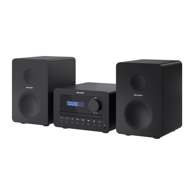 Sharp XL-B520D(BK) Tokyo Hi-Fi Micro System 2.0, FM/DAB/DAB+/USB, CD, Bluetooth 5.0, Aux-in, Black | Sharp | Tokyo Hi-Fi Micro S